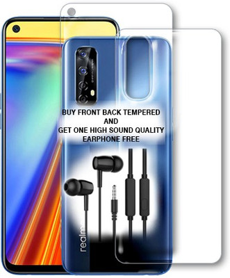 SOMTONE Front and Back Tempered Glass for Realme 7 FRONT BACK TEMPERED GLASS BUY AND GET EARPHONE FREE(Pack of 1)