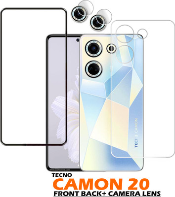 FINCH Front and Back Tempered Glass for TECNO CAMON 20(Pack of 3)