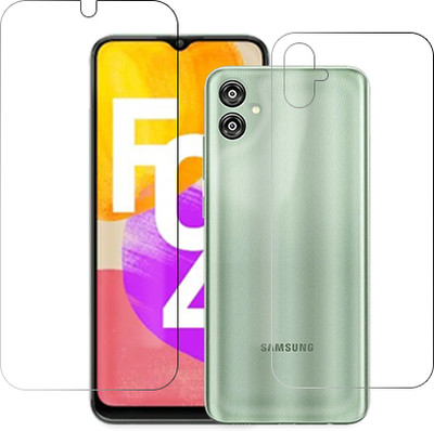 SOMTONE Front and Back Tempered Glass for Samsung Galaxy F04(Pack of 1)