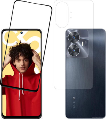 Vatsin Front and Back Tempered Glass for Realme C55(Pack of 2)