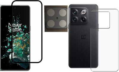 MagicalTech Front and Back Tempered Glass for OnePlus 10T, OnePlus 10T Front Screen Tempered Guard & Back Flexible Guard With Camera Lens Glass Protector(Pack of 3)