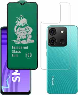 Vatsin Front and Back Tempered Glass for Infinix Smart 7(Pack of 2)