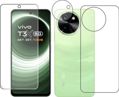 chakoor Front and Back Tempered Glass for vivo T3x 5G(Pack of 3)