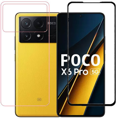 HOBBYTRONICS Front and Back Tempered Glass for Poco X6 Pro 5G(Pack of 1)