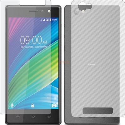 TELTREK Front and Back Tempered Glass for LAVA X41 PLUS (Front Matte Finish & Back 3d Carbon Fiber)(Pack of 2)