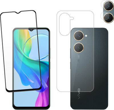Ten To 11 Front and Back Tempered Glass for ViVO Y18i, ViVO Y18i [With Rear Camera Lens Guard](Pack of 3)