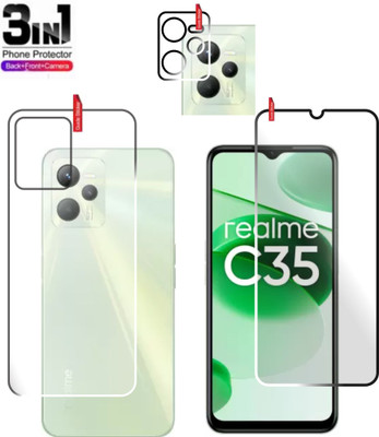 chakoor Front and Back Tempered Glass for Realme C35(Pack of 3)