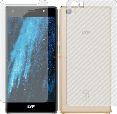 TELTREK Front and Back Tempered Glass for LYF WATER F1S (Front Matte Finish & Back 3d Carbon Fiber)(Pack of 2)