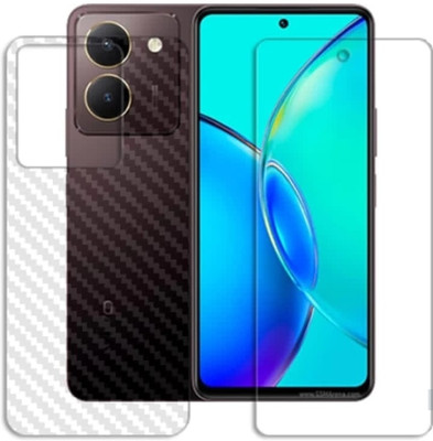 DOWRVIN Front and Back Tempered Glass for VIVO Y27S FRONT AND BACK TEMPERED GLASS(Pack of 2)