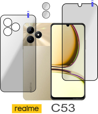 Cinzia Front and Back Tempered Glass for Realme C53(Pack of 3)