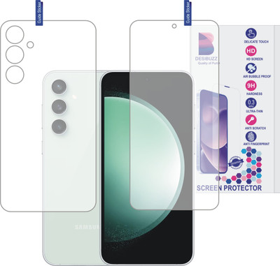 DESIBUZZ Front and Back Tempered Glass for SAMSUNG Galaxy S23 FE, (Flexible)(Pack of 2)