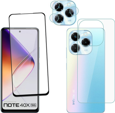 Ten To 11 Front and Back Tempered Glass for Infinix Note 40X 5G, Infinix Note 40X 5G [With Rear Camera Lens Guard](Pack of 3)