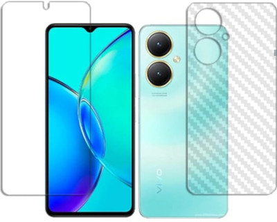 KHWABEEDA Front and Back Tempered Glass for VIVO Y27 FRONT AND BACK TEMPERED GLASS(Pack of 2)