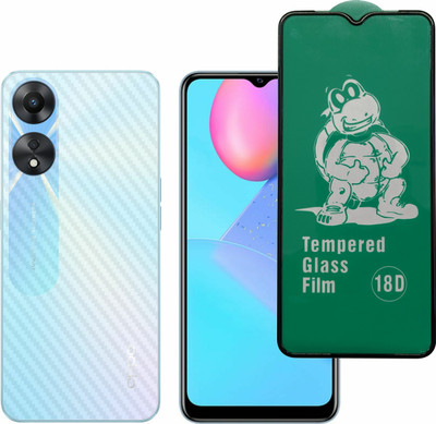 Ten To 11 Front and Back Tempered Glass for Oppo A38, Oppo A38 [Back Carbon Fiber](Pack of 2)