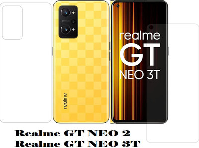 LIKEDESIGN Front and Back Tempered Glass for Realme GT NEO 2, Realme GT Neo 3T(Pack of 2)