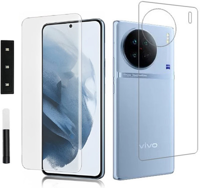 HOBBYTRONICS Front and Back Tempered Glass for Vivo X90, Vivo X90 5G(Pack of 1)
