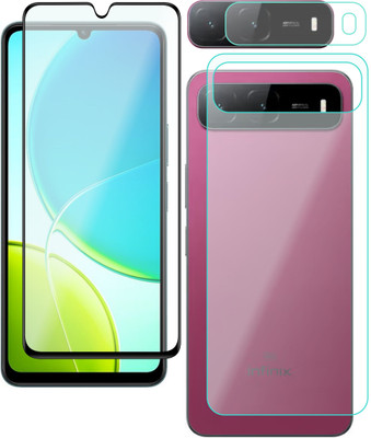 Ten To 11 Front and Back Tempered Glass for Infinix Hot 60i, Infinix Hot 60i (With Rear Camera Lens Guard)(Pack of 3)