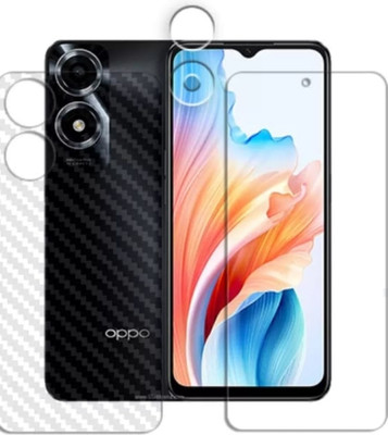 ZIDZEE Front and Back Tempered Glass for OPPO A2X FRONT AND BACK, CAMERA LENS TEMPERED GLASS(Pack of 3)