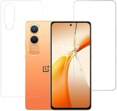 VAYUVAULT Front and Back Tempered Glass for OnePlus Nord CE4 lite 5G(Pack of 2)