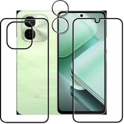 tombik Front and Back Tempered Glass for 6fa-iQOO Z9x-fb,lens(Pack of 2)