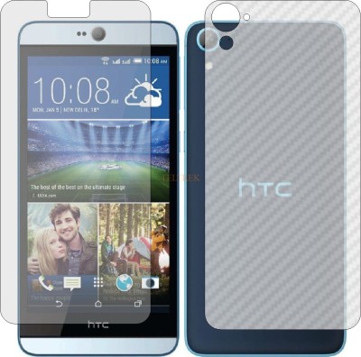 TELTREK Front and Back Tempered Glass for HTC DESIRE 826X (Front Matte Finish & Back 3d Carbon Fiber)(Pack of 2)