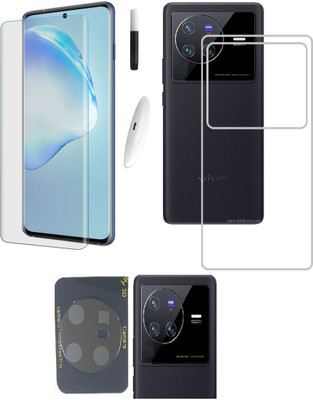 COVER CAPITAL Front and Back Tempered Glass for Vivo X80 Pro(Pack of 3)