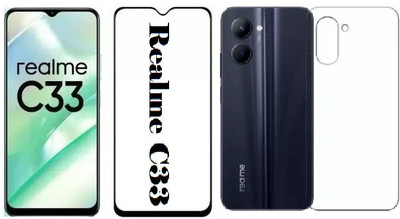LIKEDESIGN Front and Back Tempered Glass for realme C33, Realme C 33(Pack of 2)
