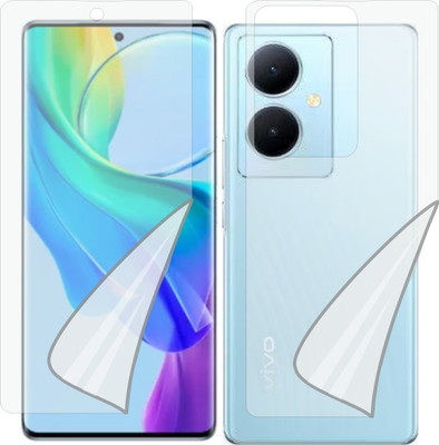 ZINGTEL Front and Back Tempered Glass for VIVO Y78 PLUS 5G (Edge To Edge TPU Full Coverage)(Pack of 1)