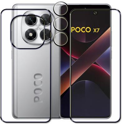 tombik Front and Back Tempered Glass for 77dd-Poco X7-fb,lens(Pack of 3)