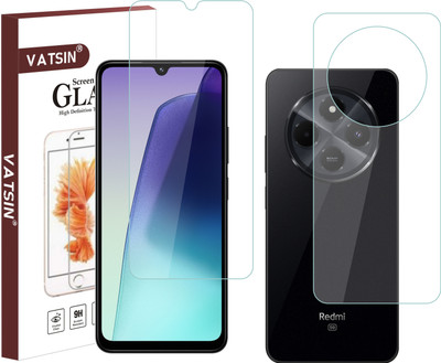 Vatsin Front and Back Tempered Glass for Redmi A4 5G(Pack of 2)