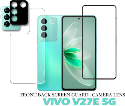 KANCHA Front and Back Tempered Glass for VIVO V27E 5G(Pack of 2)