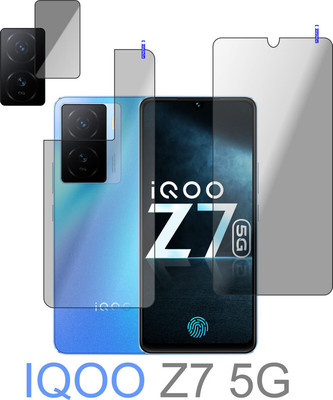 PONDRIK Front and Back Tempered Glass for IQOO Z7 5G(Pack of 2)