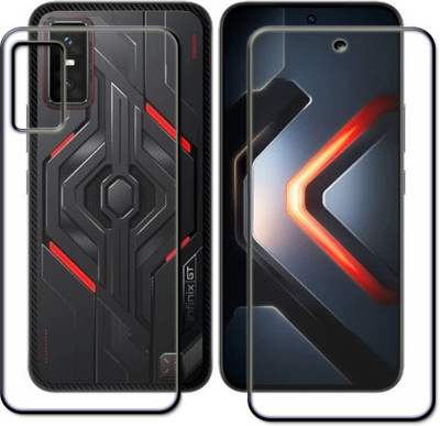 tombik Front and Back Tempered Glass for 3qc-Infinix GT 30 5G+ fb(Pack of 2)