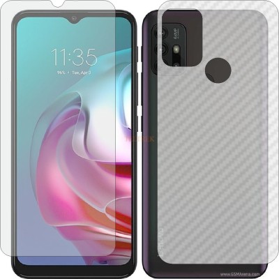 TELTREK Front and Back Tempered Glass for LENOVO K13 PRO XT2129 (Front Matte Finish & Back 3d Carbon Fiber)(Pack of 2)