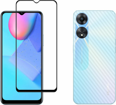Ten To 11 Front and Back Tempered Glass for Oppo A38, Oppo A38 [Back Carbon Fiber](Pack of 2)