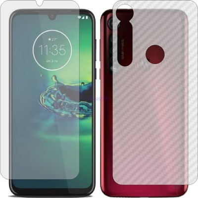 Fasheen Front and Back Tempered Glass for MOTOROLA G8 PLUS (Front Matte Finish & Back 3d Carbon Fiber)(Pack of 2)