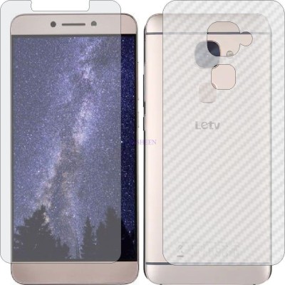 Fasheen Front and Back Tempered Glass for LEECO LE2 (Front Matte Finish & Back 3d Carbon Fiber)(Pack of 2)