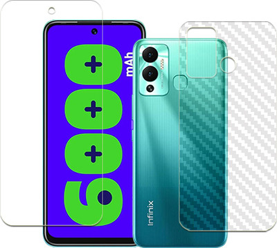 SOMTONE Front and Back Tempered Glass for Infinix Hot 12 Play FRONT BACK(Pack of 1)