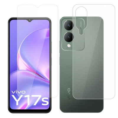 Vatsin Front and Back Tempered Glass for ViVO Y17s(Pack of 2)