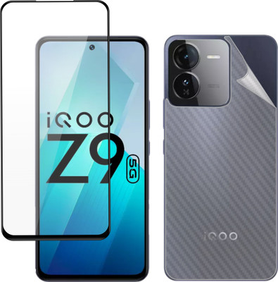 Vatsin Front and Back Tempered Glass for iQOO Z9 5G, iQOO Z9 5G [Back Carbon Fiber](Pack of 2)