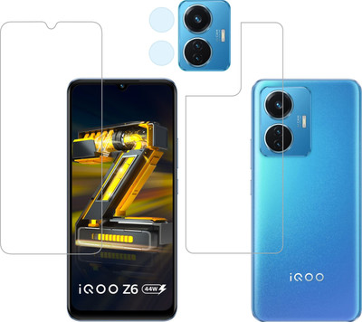 Vatsin Front and Back Tempered Glass for iQOO Z6 44W(Pack of 3)