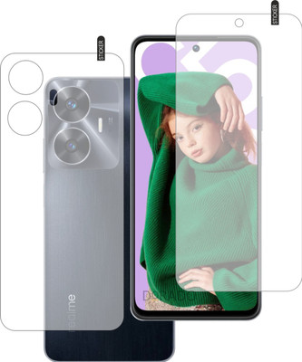 DORADO SHIELD Front and Back Tempered Glass for realme c55 front and back guard(Pack of 2)