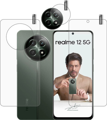 BOMGUARD Front and Back Tempered Glass for REALME 12 5G With Camera Lens Protector(Pack of 2)