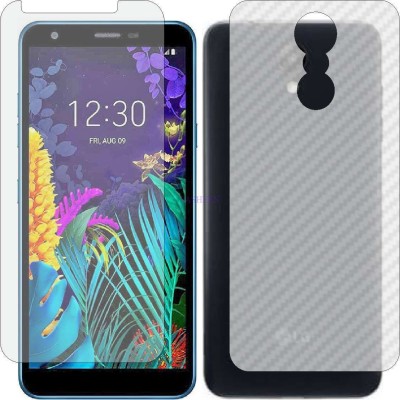 Fasheen Front and Back Tempered Glass for LG X2 2019 (Front Matte Finish & Back 3d Carbon Fiber)(Pack of 2)