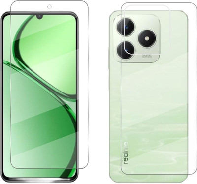 4 YARDS Front and Back Tempered Glass for Realme C63(Pack of 1)
