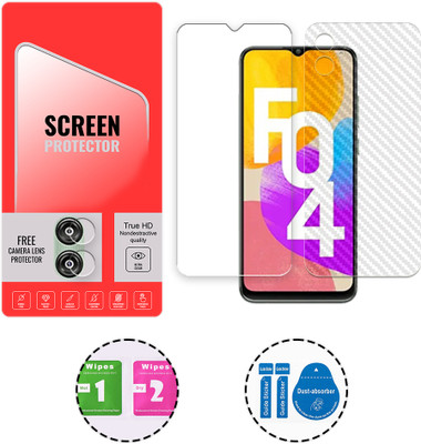 ARBAN Front and Back Tempered Glass for Samsung Galaxy F04 4G (1 FREE CAMERA LENS) WITH FRONTBACK SCREEN PROTECTOR(Pack of 1)