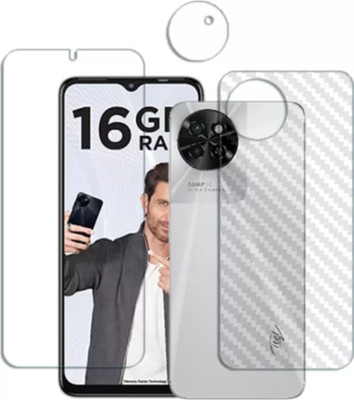 DOWRVIN Front and Back Tempered Glass for ITEL S23 FRONT AND BACK, CAMERA LENS TEMPERED GLASS(Pack of 3)