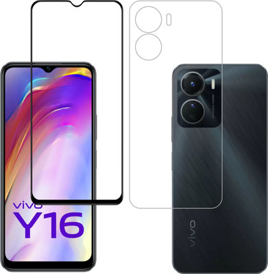 Vatsin Front and Back Tempered Glass for ViVO Y56 5G, vivo Y16, vivo T2X 5G(Pack of 2)