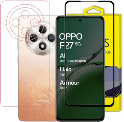 ojucase Front and Back Tempered Glass for OPPO F27 5G, OPPO F27, oppo f27 5g, oppo f27(Pack of 1)