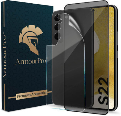 ArmourPro Front and Back Tempered Glass for Samsung Galaxy S22 5G, Samsung S22 5G, Samsung Galaxy S22, (1 Privacy Anti Spy Glass with 1 Back Screen Guard)(Pack of 2)